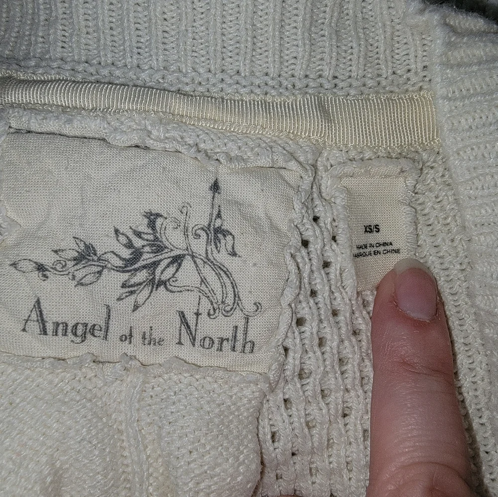 Anthropologie Angel Of The North Nulia Circle Poncho Size XS/S Cream - Picture 5 of 11